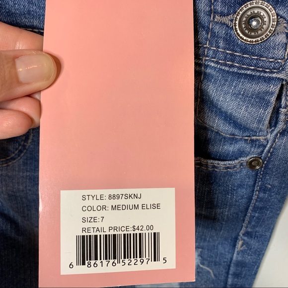 NWT SQUEEZE Denim Jean Shortalls Girls' Size 7 - Picture 6 of 8